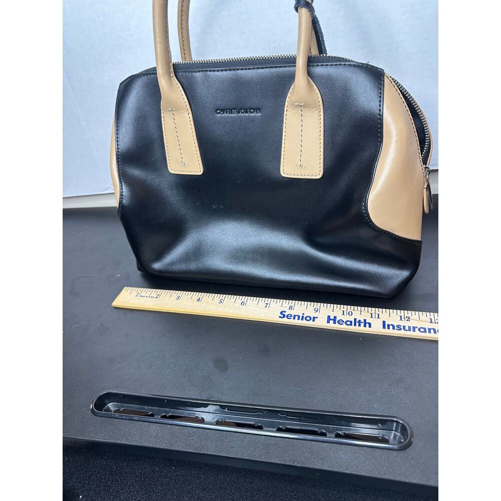 Vintage Charles Jourdan Black and Tan Satchel